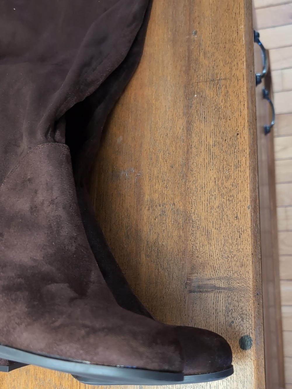 Luxury Chocolate Brown Suede Boot - Unbranded